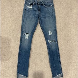 Rag and bone ripped skinny jeans size 27